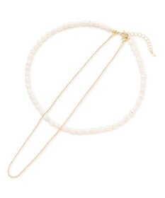 UNFILO パール・チェーンネックレス ゴールド