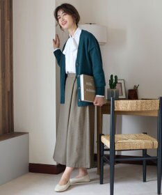 ANY 【洗濯機可】ラムウールVネック カーディガン