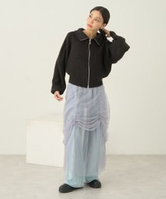 earth music&ecology ＢＩＧカラージップカーディガン