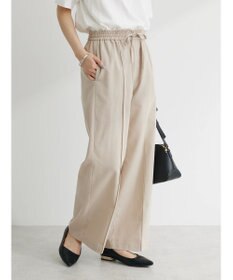 Green Parks 綿麻混イージーワイドパンツ