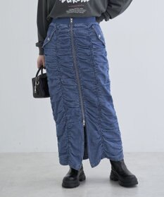 Green Parks ・ＳＵＧＡＲ　ＳＰＯＯＮデニムフロントＺＩＰナロースカート