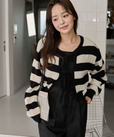 WEGO 【2024年秋冬新色カラー追加★】リボン2WAYカーデ