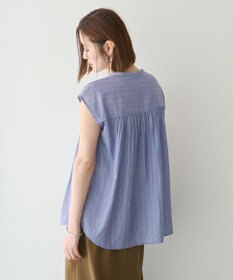 YECCA VECCA <<接触冷感>>フレンチスリーブギャザーブラウス