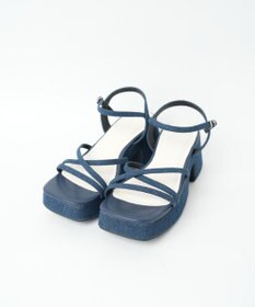 WEGO バルキーヒール細ストラップサンダル