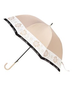 MOONBAT LANVIN en Bleu 【耐風】長傘 サテンプリントフラワー