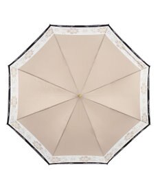 MOONBAT LANVIN en Bleu 【耐風】長傘 サテンプリントフラワー