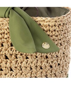 UNBILLION カシュカシュ cachecache / 下がりリボン切替編みトート