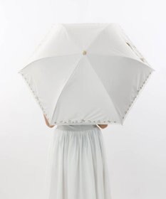 AURORA Beaurance （ビューランス）刺繍縁オーガンジー晴雨兼用傘（折りたたみ傘）