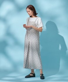 ANY 【洗濯機可/着丈調整可】ドットプリント サロペット