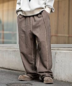 WEGO 【ユニセックス着用ITEM/ウエストゴム】スウィッチングスウェットパンツ