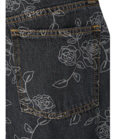 Green Parks ・Ｄｏｕｂｌｅ　Ｆｌａｇｓ　フラワー抜染ストレートデニム