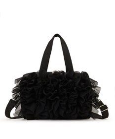 LeSportsac RUFFLE EVERYDAY SM SATCHEL/ブラックレースラッフル