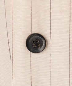 BEIGE， ERYTH / リネンストライプダブルジャケット