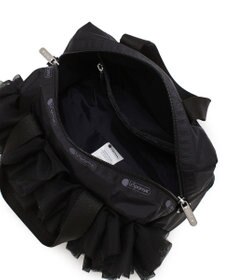 LeSportsac RUFFLE EVERYDAY SM SATCHEL/ブラックレースラッフル