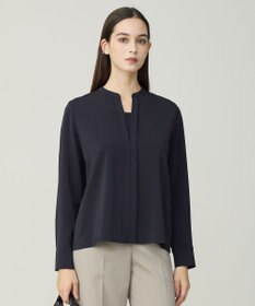 ICB Fied キーネック ブラウス ネイビー