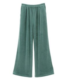 Green Parks ぽかぽか裏起毛ベロアイージーパンツ