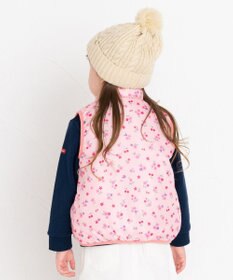 MIKI HOUSE HOT BISCUITS 【80-120cm】 裏ボアフリース リバーシブル総柄ベスト