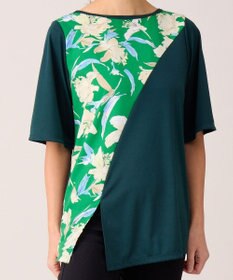 Chacott フラワープリントワンピースＴシャツ