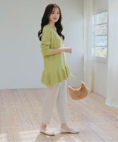 Tiaclasse 【洗える】ななめフリルニットプルオーバー