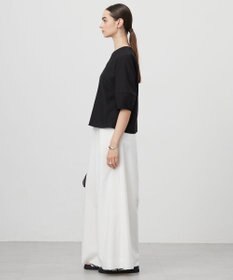 ICB 【UVケア・接触冷感・速乾・防シワ・洗える】 FluidBackSatin ランタンスリーブブラウス