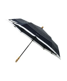 MOONBAT MACKINTOSH PHILOSOPHY(マッキントッシュ フィロソフィー) Cleric collar ボーダー 竹手元 雨傘 折りたたみ傘