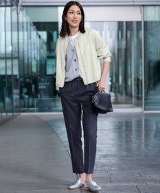 23区 L 【洗える】スビンハイツイストコットン カーディガン