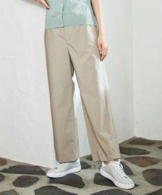J.PRESS LADIES 【洗える】マイクロタイプライターストレッチ セミワイド パンツ