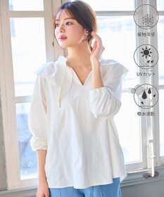 Feroux ラッシュガード ケープギャザー ブラウス