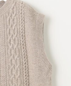 J.PRESS LADIES 【洗える】アラン ニットベスト