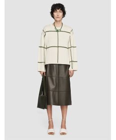 JOSEPH 【洗える】グリッド コットンシルク 　クルーネックニット