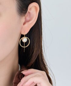 Phoebe 〈金属アレルギー対応〉モーションリングパールピアス/ニッケルフリー/大ぶり/存在感◎/主役級