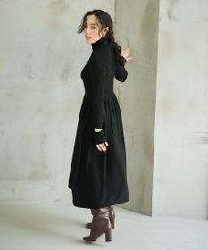 #Newans 【カシミヤ混】フィット＆フレアニットワンピース