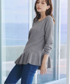 Tiaclasse 【洗える】ななめフリルニットプルオーバー