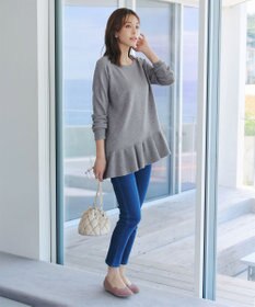 Tiaclasse 【洗える】ななめフリルニットプルオーバー