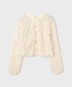 GRACE CONTINENTAL フリンジニットカーディガン