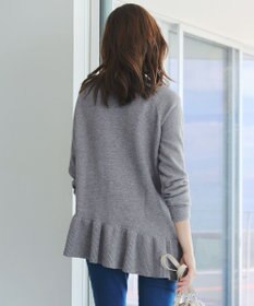 Tiaclasse L 【洗える】ななめフリルニットプルオーバー