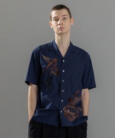 JOSEPH HOMME 新柄【洗える】メキシカンエンブロイダリー　オープンカラー半袖シャツ