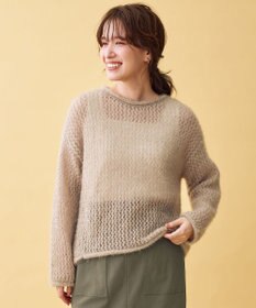 ANY レーシーネットニット