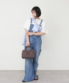 russet ナイロンラフィアミニボストンバッグ(CE-1715)