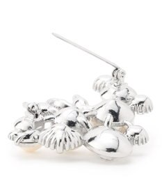 23区 パールMIXトライアングル ブローチ