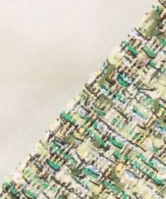 BEIGE， TEASEL / ノーカラーツイードショートジャケット