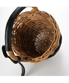 UNBILLION perche アラログ×タックキャンバス×姫路レザー付属カゴバッグ