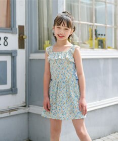 組曲 KIDS 【UVカット】【SS-Lサイズ】トロピカルフラワー スイムウェア(ワンピース)