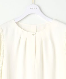 ANY SIS S 【洗える】プリーツスリーブ ブラウス