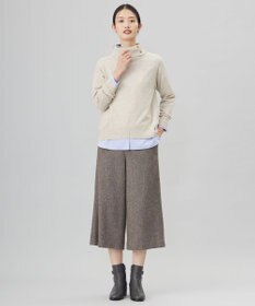 J.PRESS LADIES L 【洗える】SOFT TOUCH WOOL リブ切り替え ニット