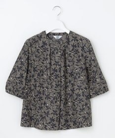 J.PRESS LADIES 【洗える】ボタニカルプリント ブラウス