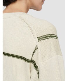 JOSEPH 【洗える】グリッド コットンシルク 　クルーネックニット