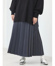 earth music&ecology サテンプリーツスカート