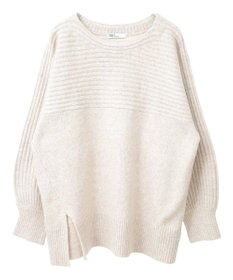 CRAFT STANDARD BOUTIQUE 編み違い斜めスリットニットチュニック