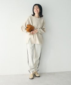 CRAFT STANDARD BOUTIQUE 編み違い斜めスリットニットチュニック